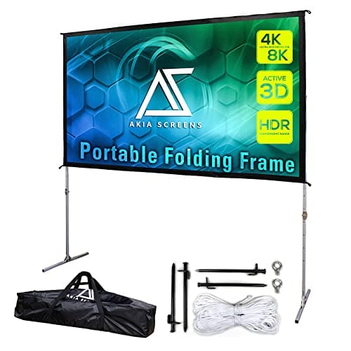 Akia Screens Outdoor Pull-Down Projector Screen