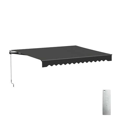 ALEKO 13x10 ft Motorized Retractable Awning, Black Frame โ Good Value per expert consensus