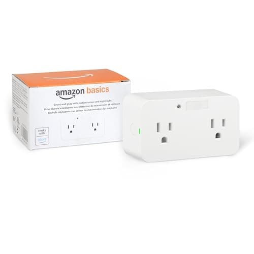 Amazon Basics Dual Smart Plug with Motion Sensor and Night Light