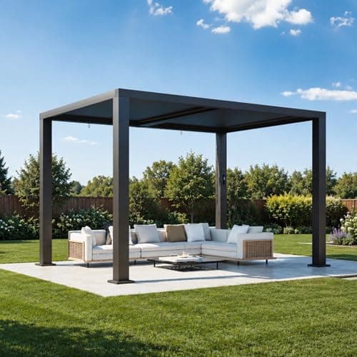 Aoxun 9x12 ft Motorized Louvered Pergola with LED, Fan & Power Strip โ Recommended per expert consensus