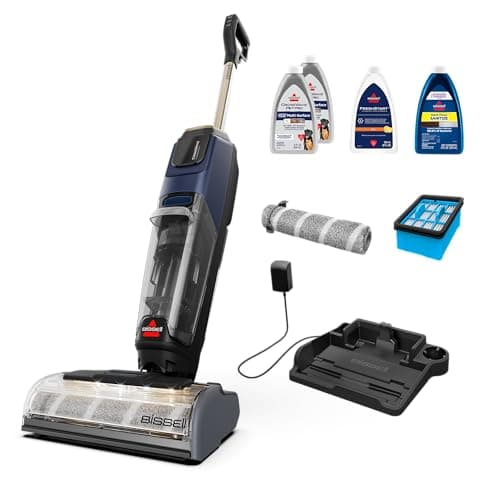 BISSELL CrossWave HydroScrub Plus Cordless Wet Dry Vacuum Mop, Floor Cleaner with Edge Cleaning & Headlights, 45-Minute Runtime, Multi-Surface, Hard Floor Sanitize, & Clean Out Formula Included, 4275E