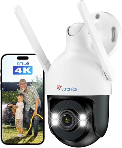 Ctronics 4K 8MP PTZ WiFi Camera (Auto-Tracking)