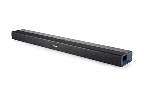 Denon DHT-S218 Sound Bar for Smart TV (Black), 2.1-Channel, 3D Audio with Dolby Atmos, 2 Built-in Subwoofers, Dual Midrange & Tweeters, 4K HDMI eARC, Dialog Enhancer, Multi-Pairing & Multi-Point