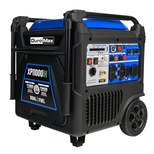 DuroMax XP11000iH 11,000-Watt Dual Fuel Portable Digital Inverter Generator