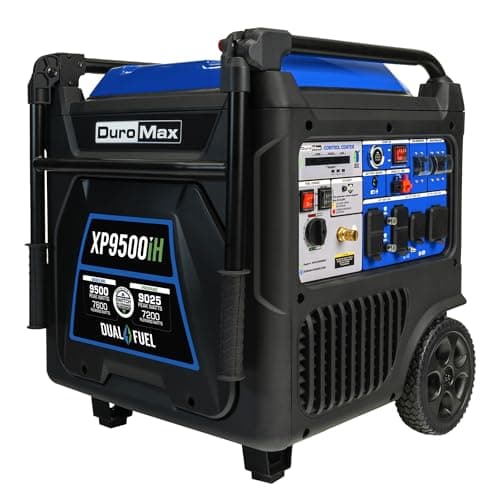 DuroMax XP9500iH 9,500-Watt Dual Fuel Portable Digital Inverter Generator