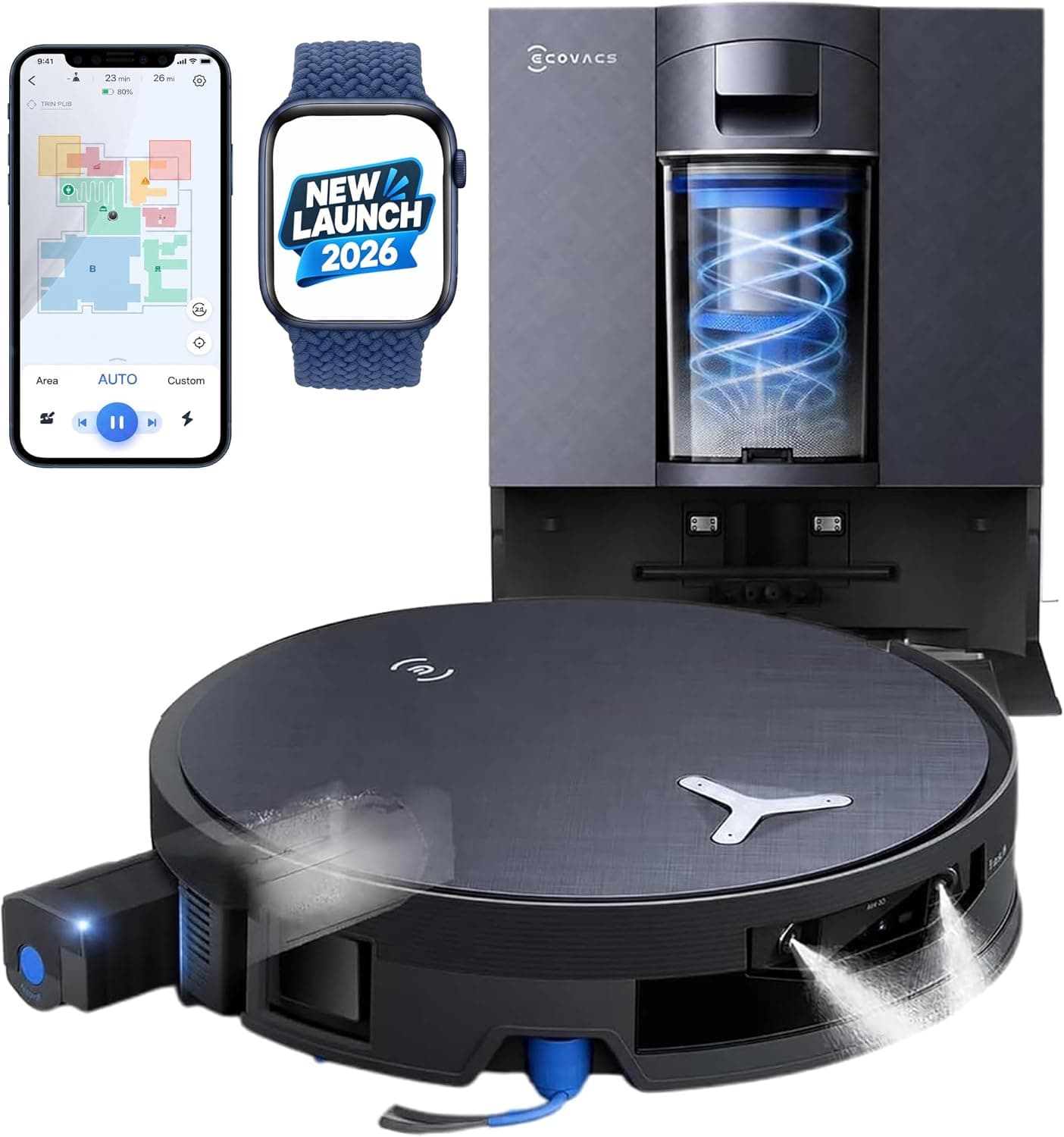 ECOVACS DEEBOT X12 OmniCyclone Robot Vacuum and Mop