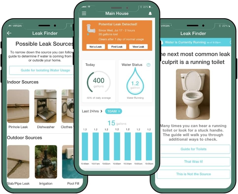 Flume F2X Smart Home Water Monitor (Newest Model)