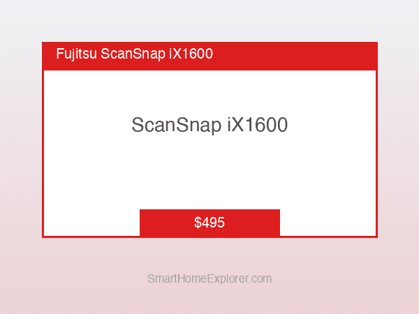 Fujitsu ScanSnap iX1600 — Must Buy per expert consensus