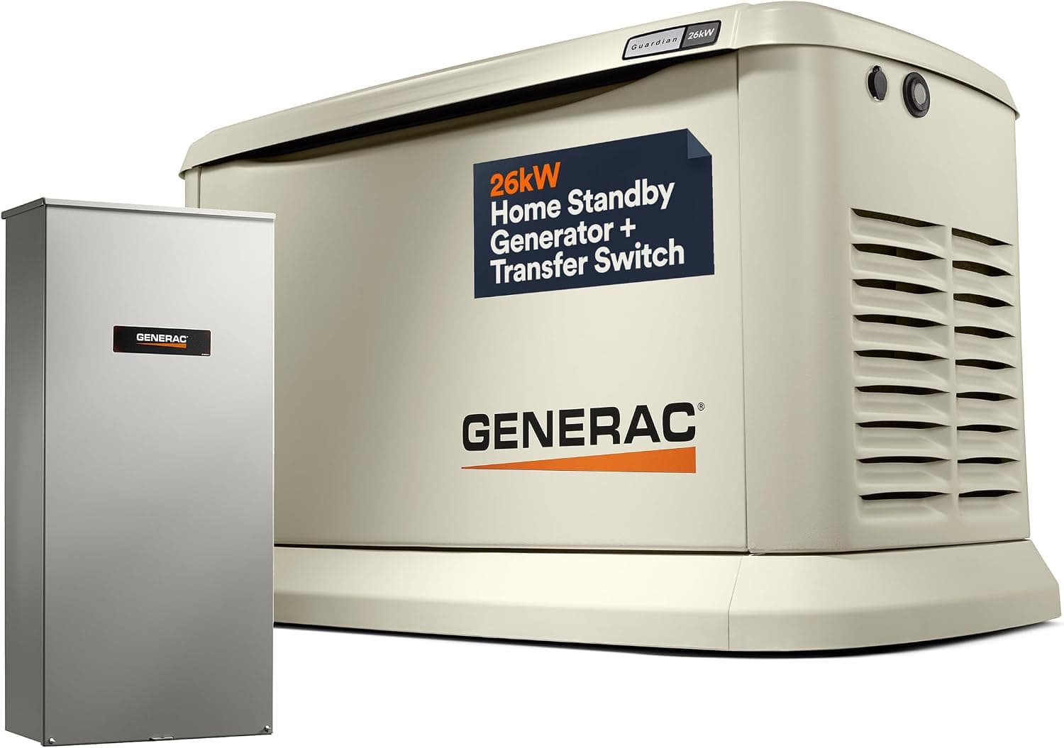 Generac Guardian 26kW Home Standby Generator with 200A Transfer Switch (7291)