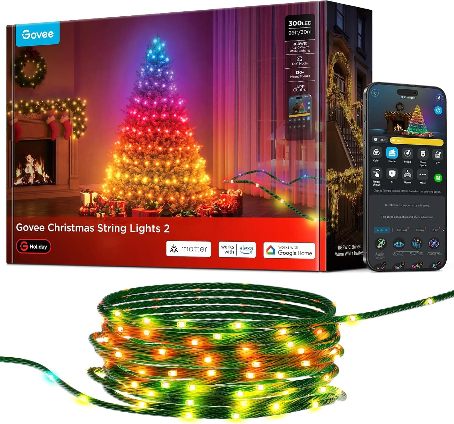 Govee Christmas String Lights 2 — Recommended per expert consensus