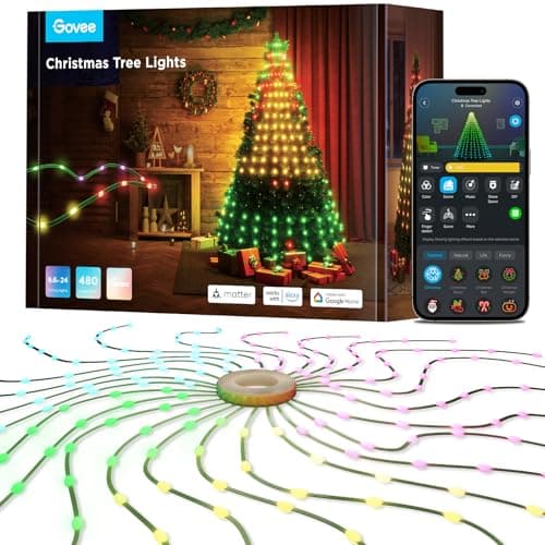 Govee Christmas Tree Lights (480 RGBIC LEDs, tree-wrap kit) โ Recommended per expert consensus