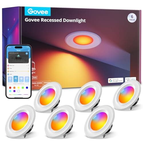 Govee Smart Retrofit Recessed Lighting 6 Inch — Recommended per expert consensus