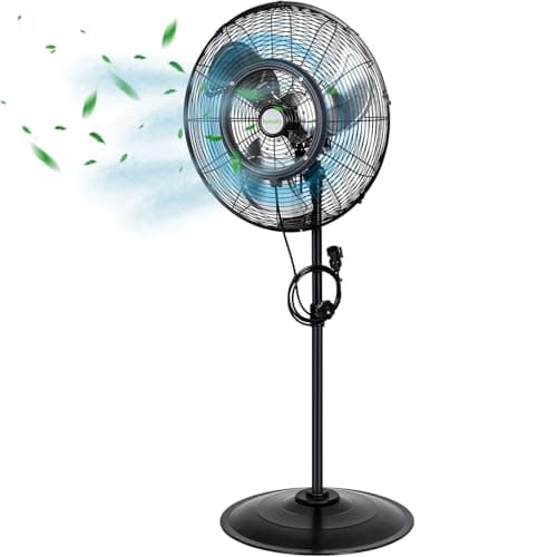 Hykolity 20" Outdoor Pedestal Misting Fan — Good Value per expert consensus