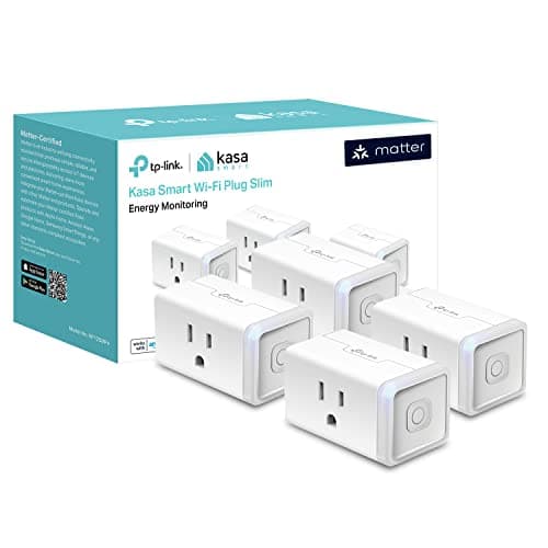 Kasa Matter Smart Plug with Energy Monitoring KP125M (4-Pack)