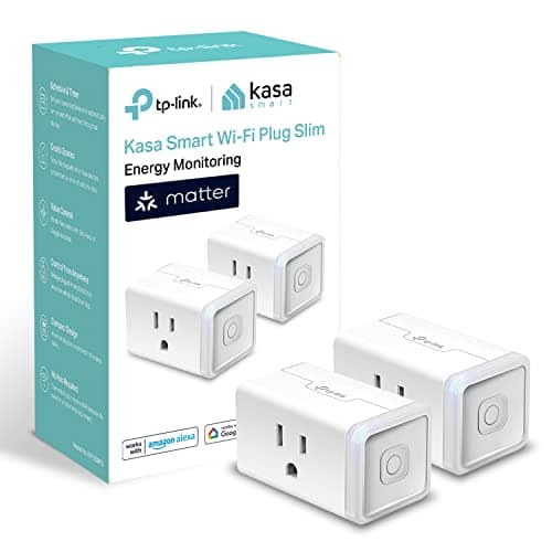 Kasa Matter Smart Plug with Energy Monitoring (KP125MP2, 2-pack)