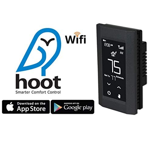 KING K902-B Hoot WiFi Line Voltage Smart Thermostat (Double Pole, Black)