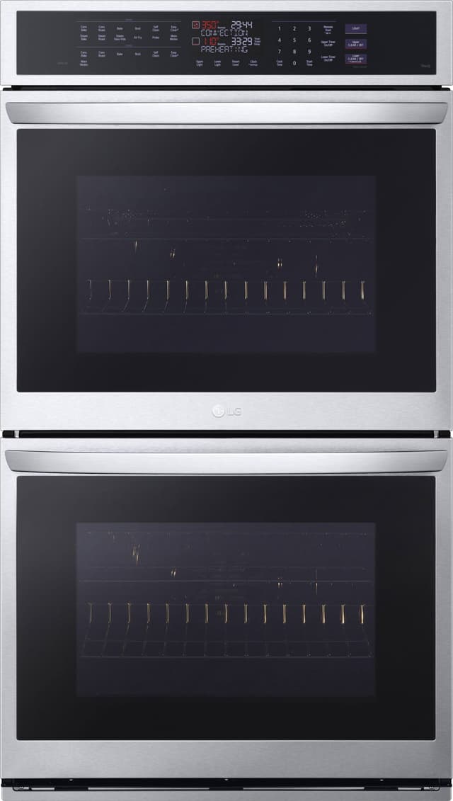 LG WDEP9427F 30" Smart Built-In Electric Double Wall Oven with Steam Sous Vide