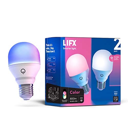 LIFX Color Smart Light Bulbs E26 (2-Pack)