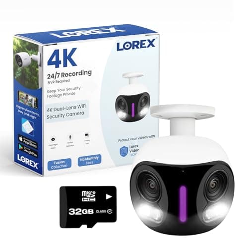 Lorex 4K Dual-Lens Wi-Fi Camera โ Recommended per expert consensus