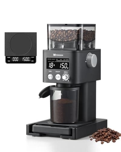 MOKKOM Burr Grinder with Scale
