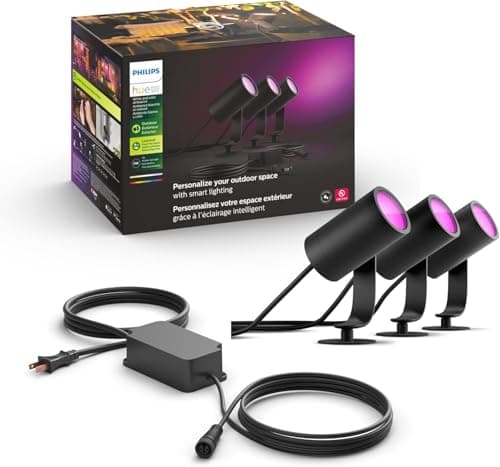 Philips Hue Lily Outdoor Smart Spotlight Base Kit (3-Pack)