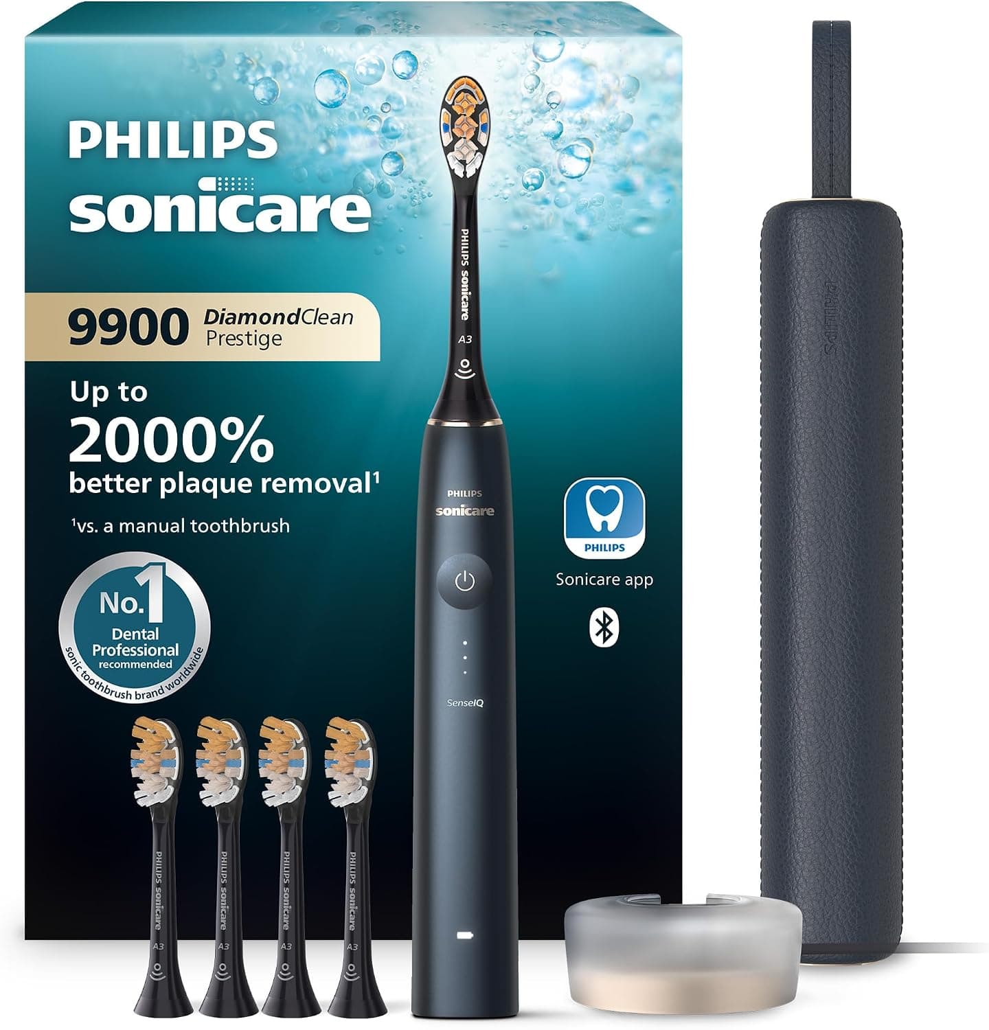 Philips Sonicare 9900 Prestige Rechargeable Electric Toothbrush with SenseIQ