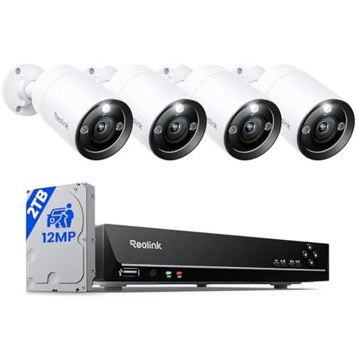 Reolink RLK8-1200B4-A 12MP 8-Channel PoE NVR System (4-Camera)