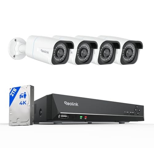 Reolink RLK8-800B4 4K 8-Channel PoE NVR System (4-Camera) โ Recommended per expert consensus