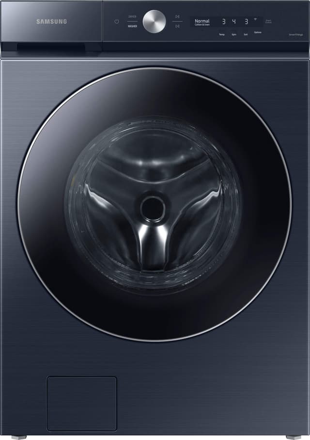 Samsung BESPOKE 5.3 Cu. Ft. High-Efficiency Stackable Smart Front Load Washer with Steam and AI OptiWash — Brushed Navy