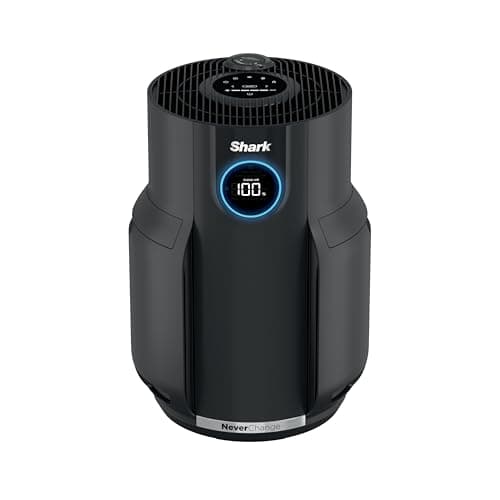 Shark Air Purifier for Home, NeverChange, for Large Room, HEPA-Exceeding Filter, Captures Pollutants, Pet Dander, Dust, Odor, Smoke, and More, Odor Neutralizer, HP152, Charcoal