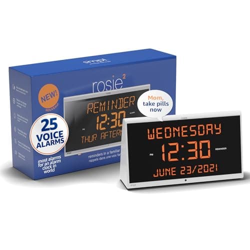 Simpl Rosie 2 Talking Reminder Clock (25 Voice Reminders)