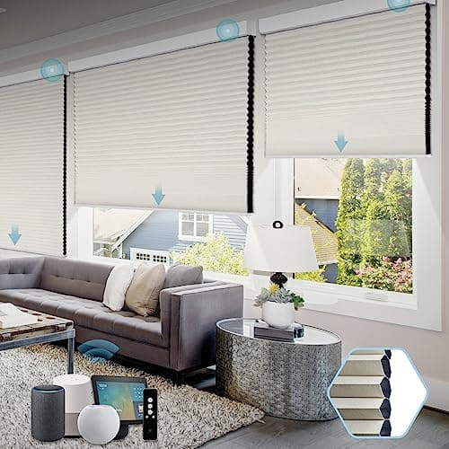 SmartWings Motorized Cellular Shades (100% Blackout, Customized Size, HomeKit/Zigbee/Z-Wave)