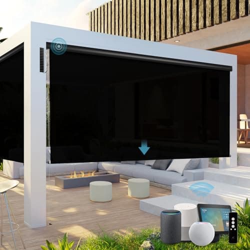 SmartWings Motorized Outdoor Patio Shades (1% Openness)