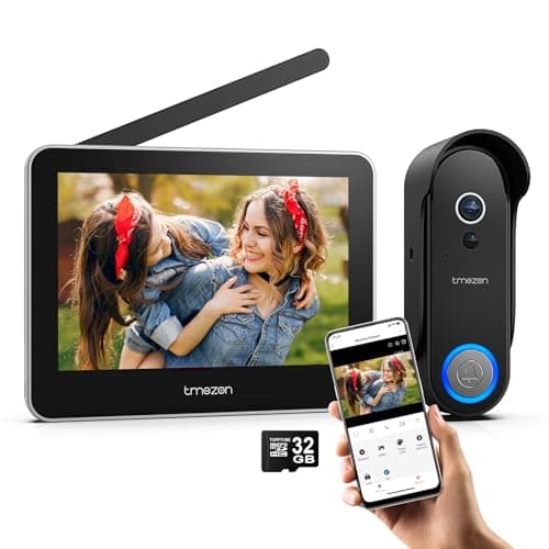 TMEZON Wireless WiFi 7" Video Doorbell Intercom
