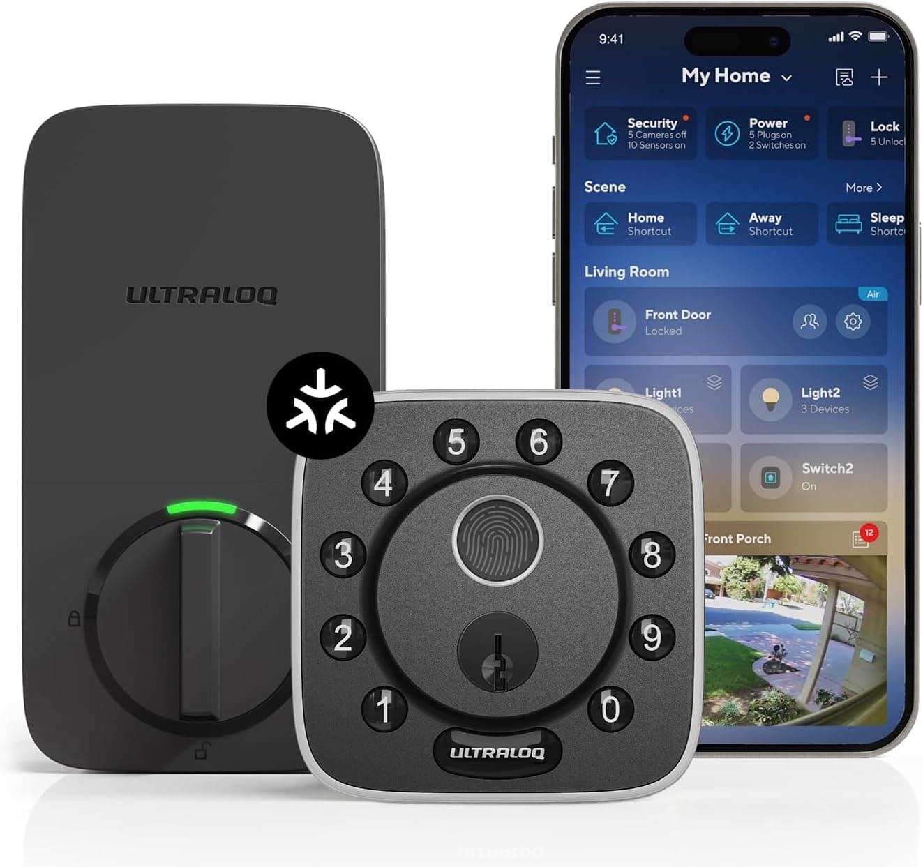 ULTRALOQ Bolt Fingerprint Keypad Smart Lock with Matter — Recommended per expert consensus