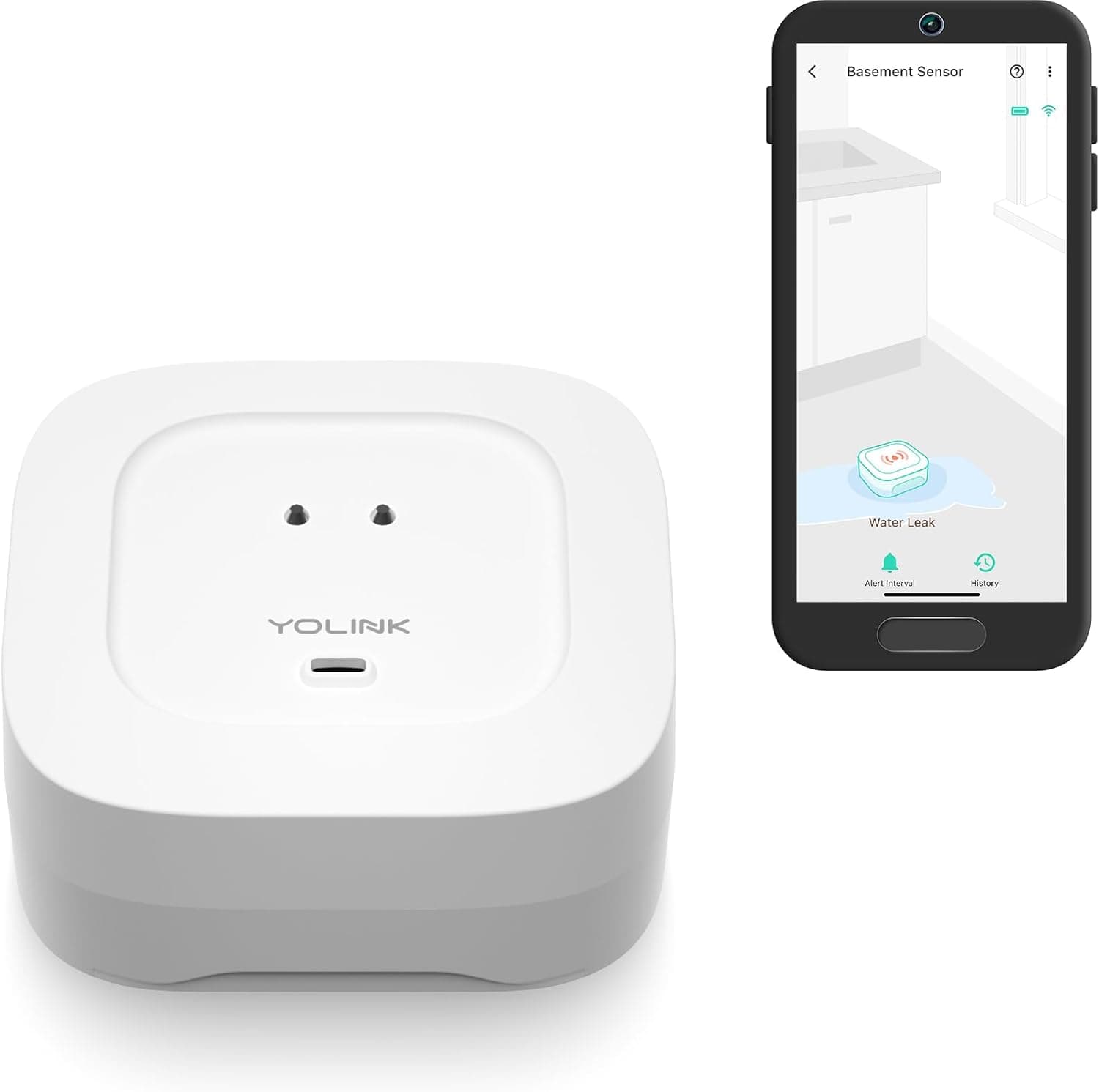 YoLink Water Leak Sensor 4 — Recommended per expert consensus