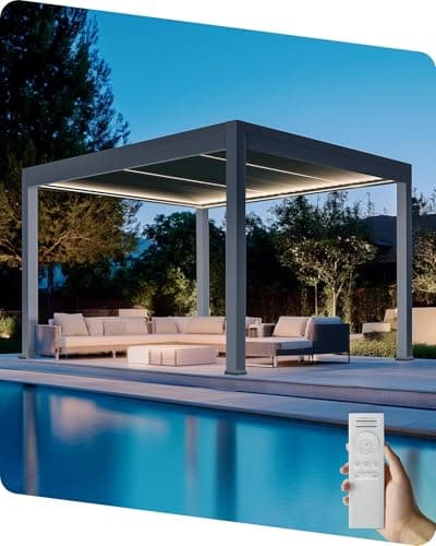 Yoolax 10x13 ft Solar Motorized Louvered Pergola with Rain & Wind Sensor โ Must Buy per expert consensus