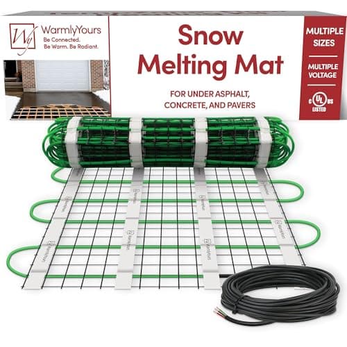 WarmlyYours PowerMat Electric Snow & Ice Melting Mat (3x30 ft, 240V, 4500W)