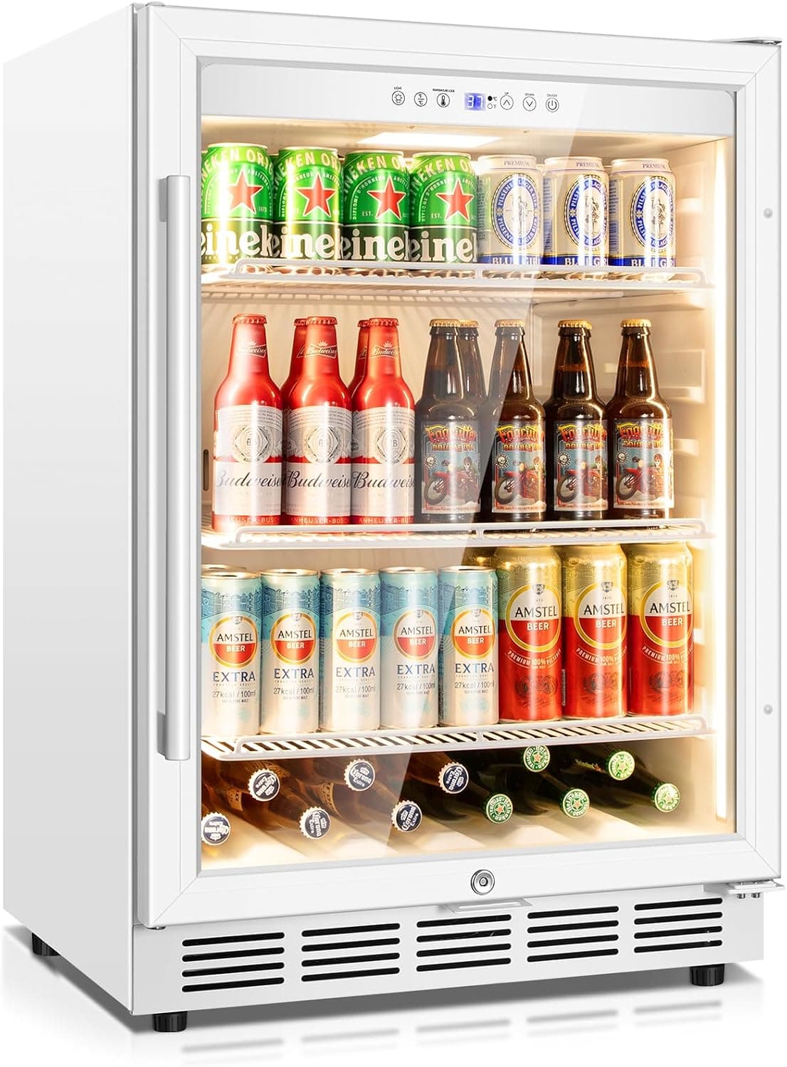 Tylza 24" Glass-Door Beverage Refrigerator
