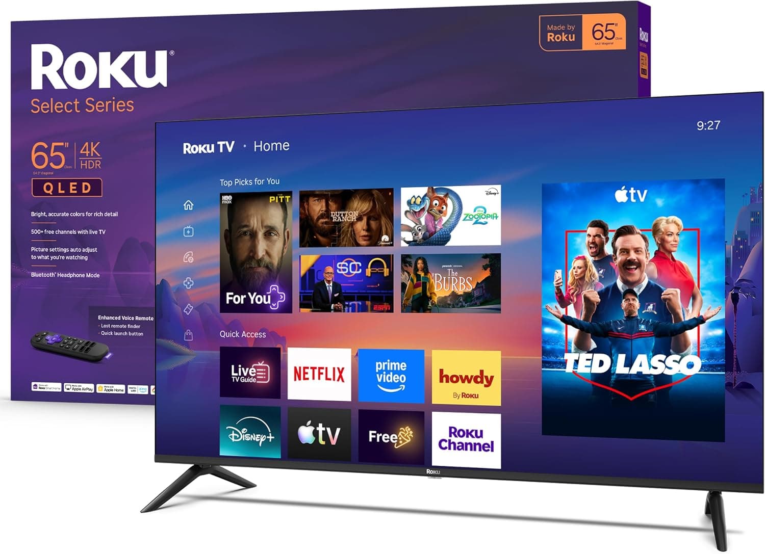 Roku 65" Select Series 4K QLED Smart TV