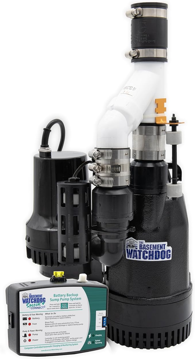 The Basement Watchdog CITS-50 Big Combo CONNECT Primary & Battery Backup Sump Pump System