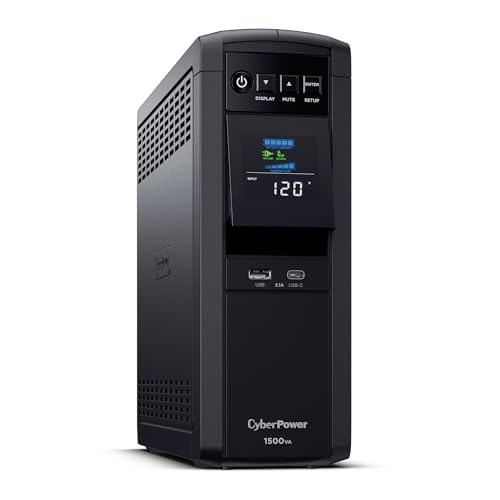 CyberPower CP1500PFCLCD PFC Sinewave UPS (1500VA/1000W)