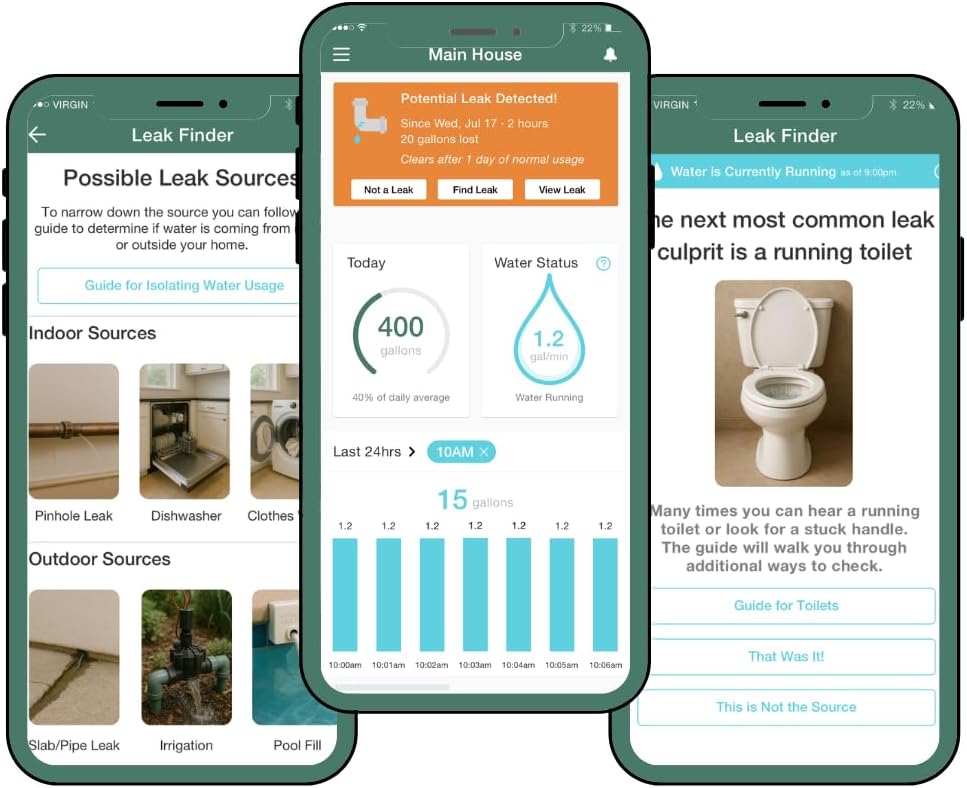 Flume F2X Smart Home Water Monitor (Newest Model)