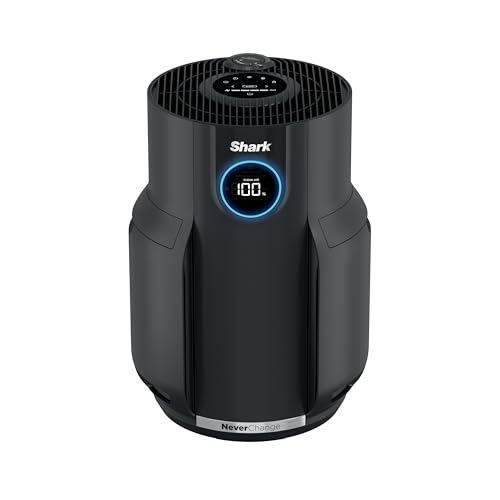 Shark Air Purifier for Home, NeverChange, for Large Room, HEPA-Exceeding Filter, Captures Pollutants, Pet Dander, Dust, Odor, Smoke, and More, Odor Neutralizer, HP152, Charcoal
