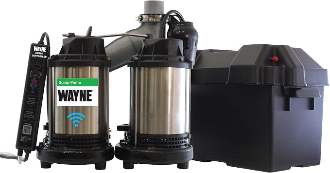 WAYNE WBPS50 1/2 HP Smart Sump Pump System